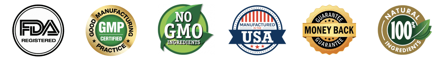 Urovance FDA registered GMP certified non-GMO trust badges